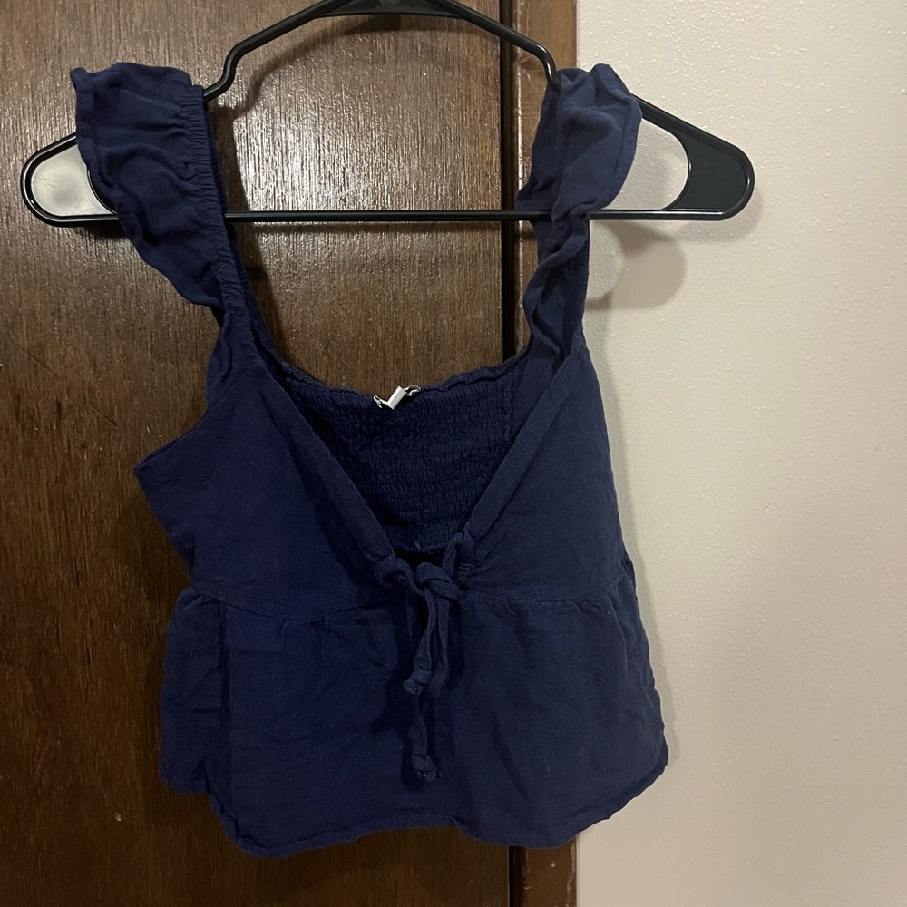 La Hearts Navy Blue Tank Top